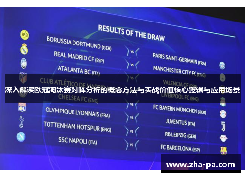 深入解读欧冠淘汰赛对阵分析的概念方法与实战价值核心逻辑与应用场景